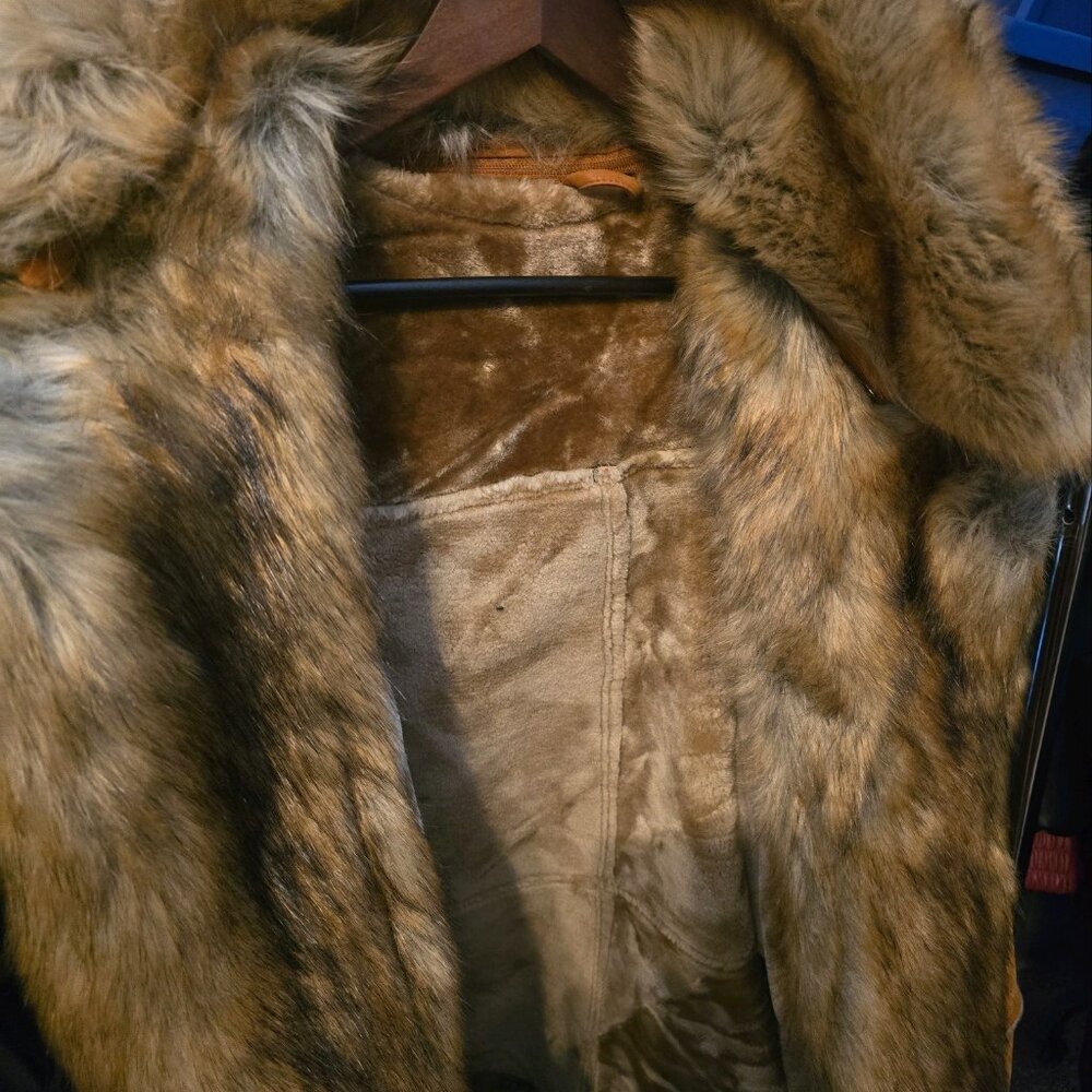 Black Lable Sued and Flex Fur Super Coat